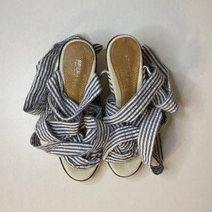 Sperry Top Sider Espadrille Tie/Lace Up Wedges Women’s 7